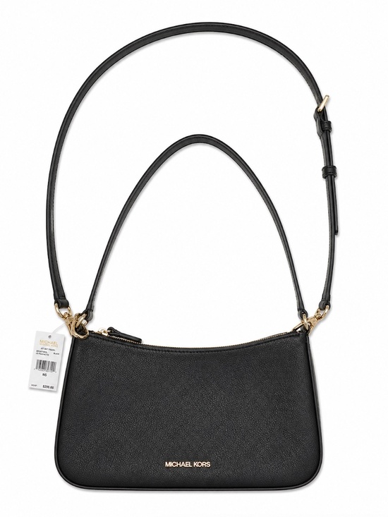 Michael Kors Handbags - NWT Michael Kors Laney Medium Pochette – Black Leather Crossbody